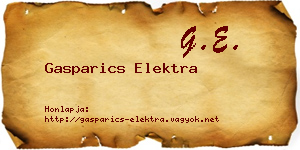 Gasparics Elektra névjegykártya